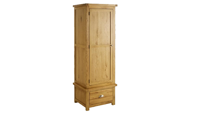 1 Door 1 Drawer Oak Wardrobe